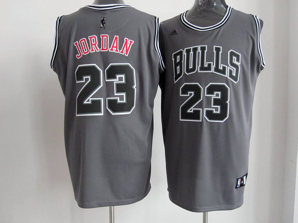  NBA Chicago Bulls 23 Michael Jordan Graystone II Fashion Swingman Jersey